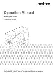 Brother International Innov-is BQ2450 Operation Manual