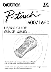 Brother International PT 1650 Users Manual - Spanish