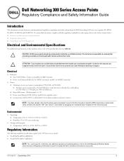 Dell W-Series 304 300 Series Regulatory Compliance and Safety Information Guide