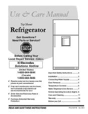 Frigidaire PHT219WHSM Use and Care Manual