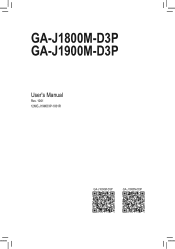 Gigabyte GA-J1800M-D3P User Manual