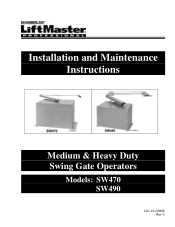 LiftMaster SW470 SW490 S3 BOARD Manual