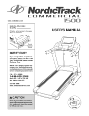 NordicTrack 1500 Treadmill English Manual