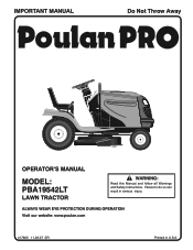 Poulan PBA19542LT User Manual
