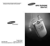 Samsung SGH-P107 User Manual (user Manual) (ver.1.0) (English)