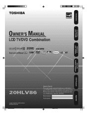 Toshiba 20HLV86S Owners Manual