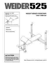 Weider 525 Bench English Manual