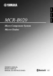 Yamaha MCR-B020 MCR-B020 Owners Manual
