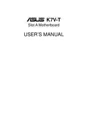 Asus K7V-T K7V-T User Manual