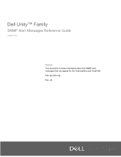 Dell Unity 550F Unity SNMP Alert Messages Reference Guide