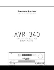 Harman Kardon AVR 340 Owners Manual