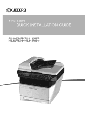 Kyocera FS-1035MFP/L FS-1035MFP/DP/1135MFP Quick Installation Guide