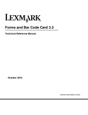 Lexmark MS810n Forms and Bar Code Card Technical Reference Guide