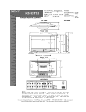 Sony KE-32TS2 Dimensions Diagrams