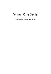Acer Ferrari One 200 Acer Ferrari One 200 Netbook Series Generic User Guide