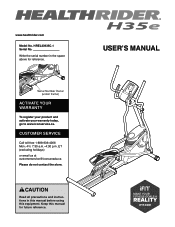 HealthRider H35e Elliptical Enc Manual