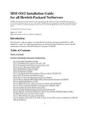 HP NetServer LXr 8500 Installing IBM OS/2 on an HP Netserver