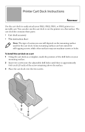 Intermec PB22 Printer Cart Dock Instructions