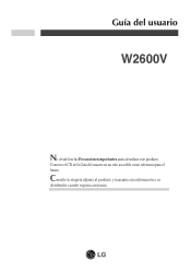 LG W2600V-PF Owner's Manual (Español)