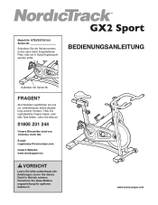NordicTrack Gx2 Sport Bike German Manual