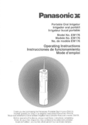 Panasonic EW176WC EW176WC Owner's Manual (English)