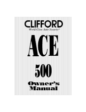 Clifford ACE 500 Owners Guide