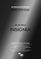 Insignia NS-24L120A13 Important Information (Spanish)