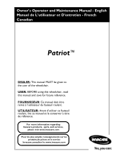 Invacare PATRIOTSPL Owners Manual