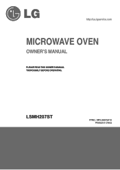 LG LSMH207ST Owner's Manual