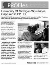Panasonic AG-HPX370 PROfiles: University of Michigan Wolverines