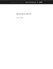 Plantronics Blackwire 8225 User Guide