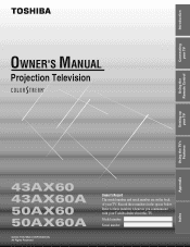 Toshiba 50AX60 Owners Manual