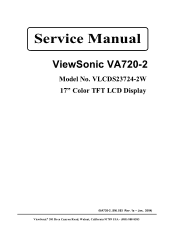 ViewSonic VA720 Service Manual