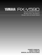 Yamaha RX-V590 Owner's Manual