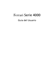 Acer Ferrari 4000 Ferrari 4000 User's Guide ES