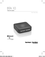 Harman Kardon BTA 10 Quick Start Guide