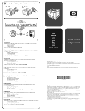 HP 2430n HP LaserJet 2400 Series - (Multiple Language) Getting Started Guide