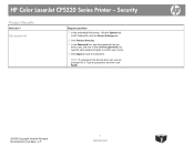 HP Color LaserJet Professional CP5225 HP Color LaserJet CP5220 Series - Security