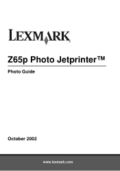 Lexmark Z65p Photo Jetprinter Photo Guide (1.6 MB)