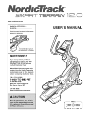 NordicTrack Smart Terrain 12.0 Elliptical English Manual