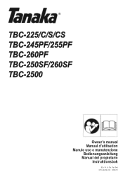 Tanaka TBC-255PF Owner's Manual