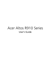 Acer Altos R910 User Guide for Altos R910