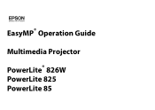 Epson PowerLite 825 Operation Guide - EasyMP