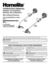 Homelite UT33600 User Manual