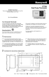 Honeywell CT70A Owner's Manual