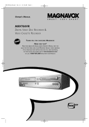 Magnavox MRV700VR User manual,  English (US)