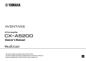 Yamaha CX-A5200 CX-A5200 Owner s Manual
