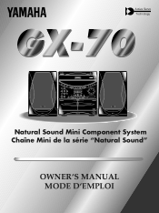 Yamaha GX-70 Owner's Manual