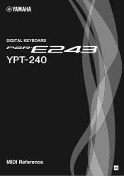 Yamaha YPT-240 Midi Reference