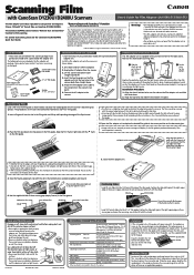 Canon CanoScan D2400UF CanoScan D1230U/D2400U Film Adapter Unit Guide